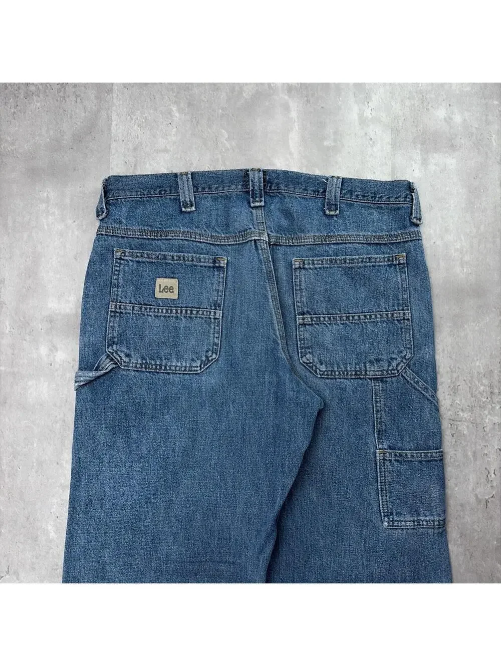 Vintage Blue Lee Grunge Carpenter Distressed Skater Denim Jeans